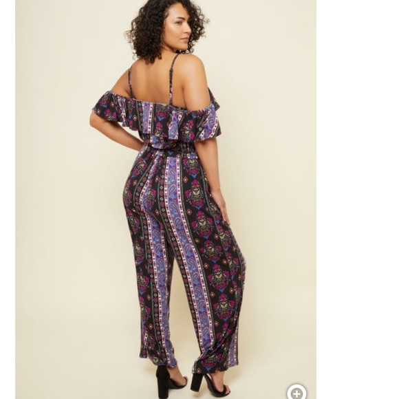 2X COLD SHOULDER JUMPSUIT - Picture 3 of 3